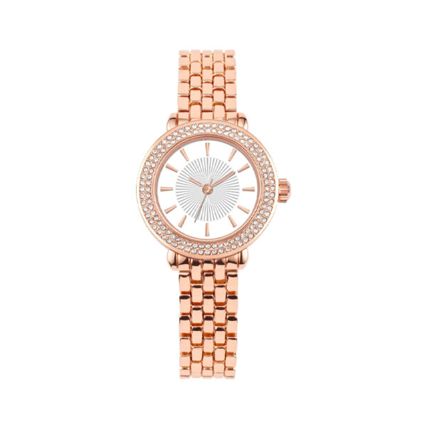 Wholesale Elegant Women's Quartz Watch | Custom Logo Alloy Watch with Sparkling Crystals. OEM/ODM Service